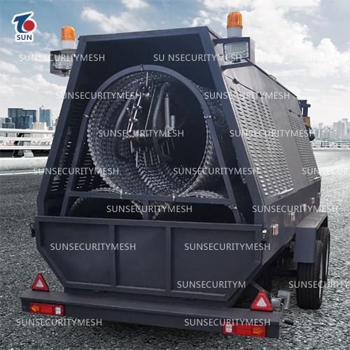 刀片刺网布障车